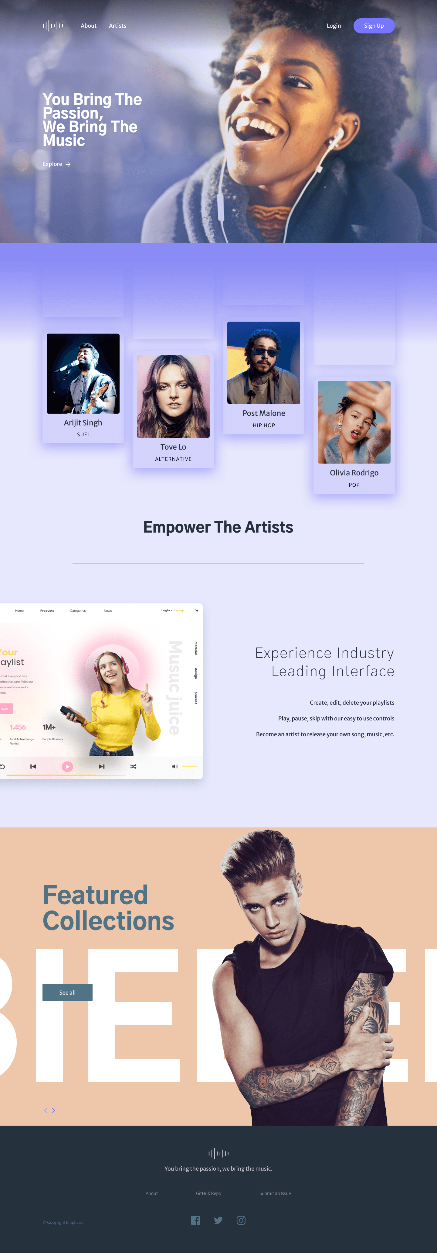 Screenshot of project: Emphasis