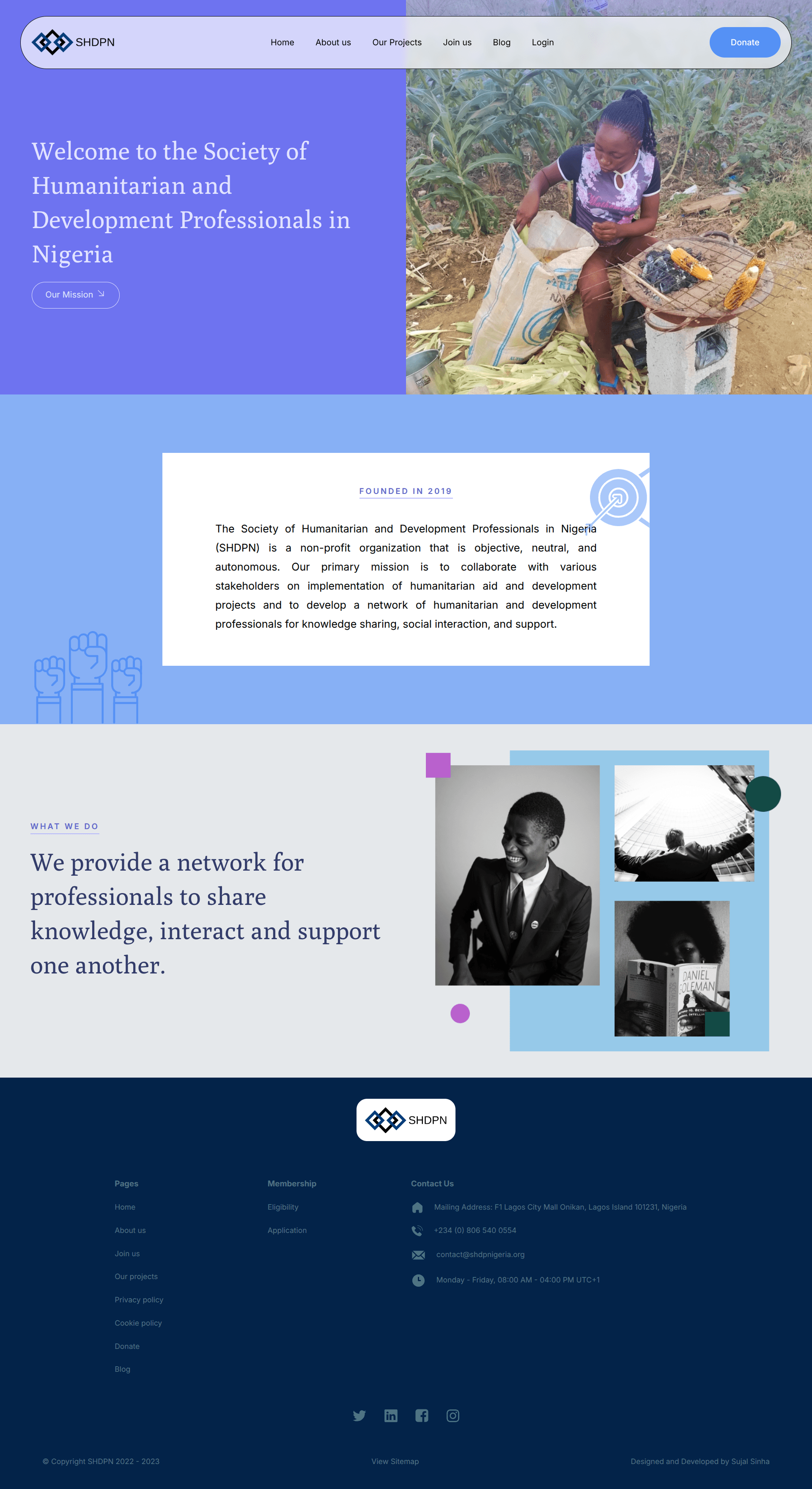 Screenshot of project: SHDPN